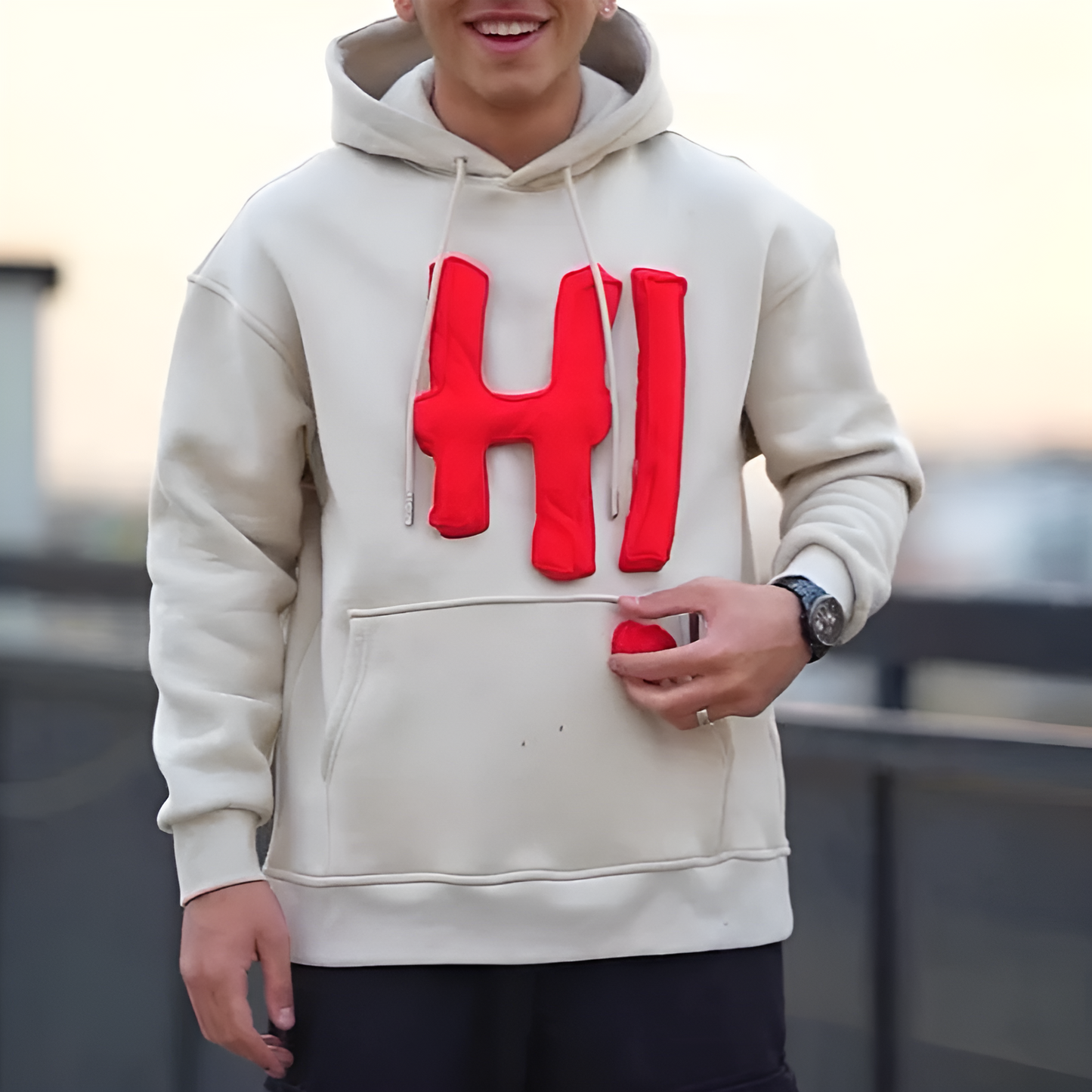 Autumn and winter new creative 3D letter sweatshirt