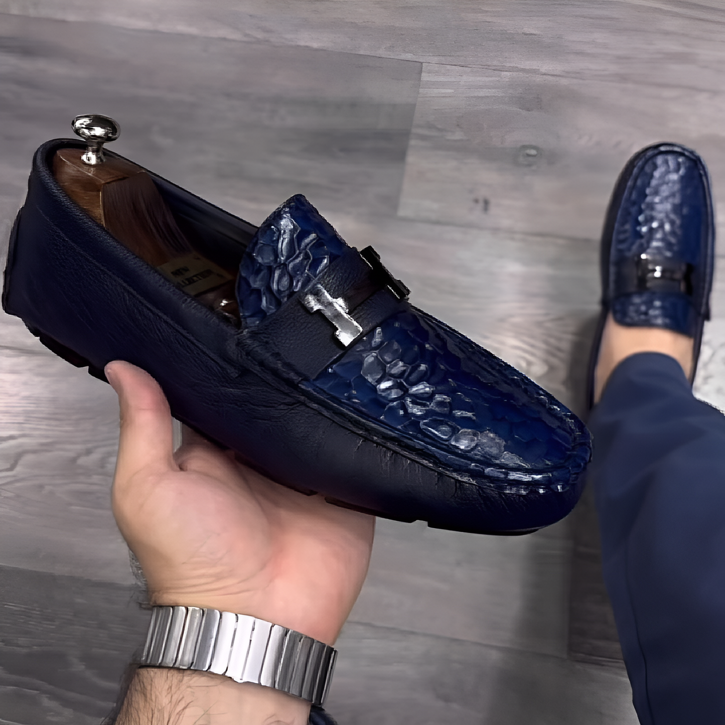 New soft leather flat loafers