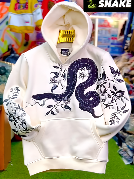 Cotton embroidered hoodie