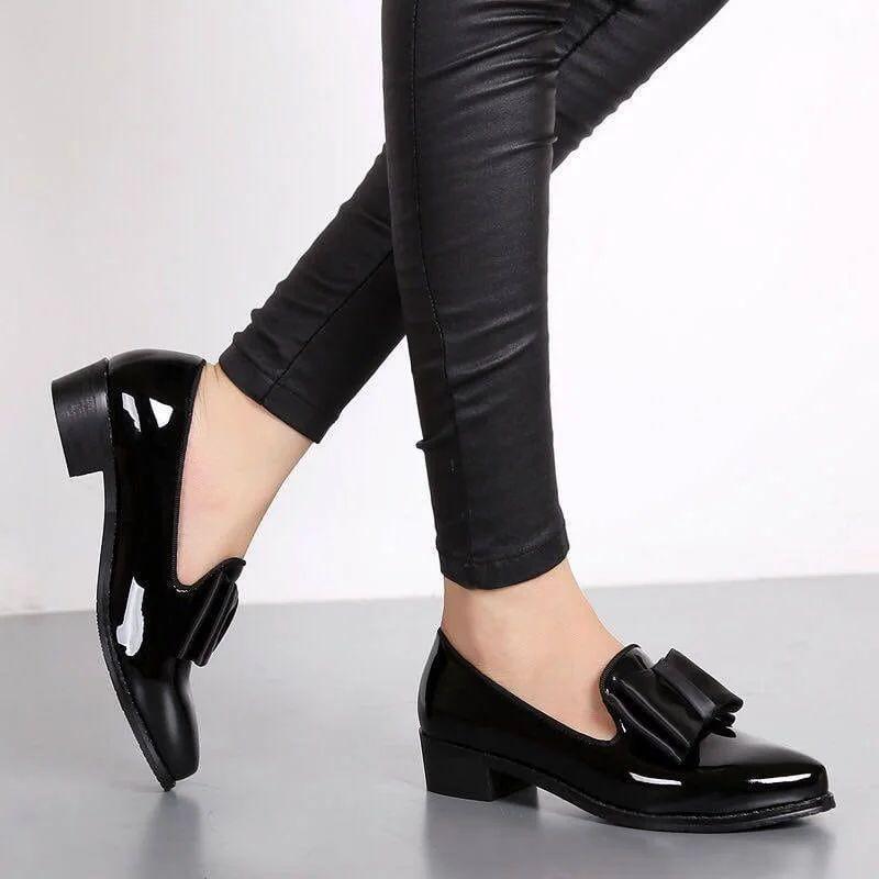 Casual Patent Shiny Leather Pumps