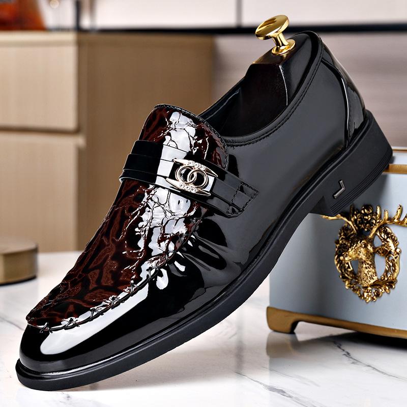 New style glossy leather business casual leather shoes