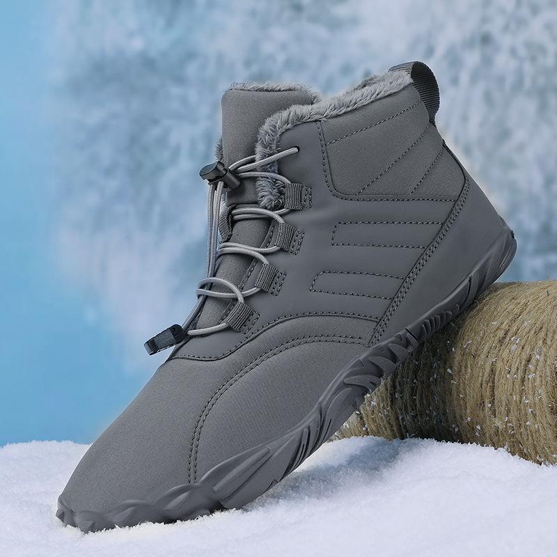 Five-finger outdoor sports cotton shoes plus velvet warm boots