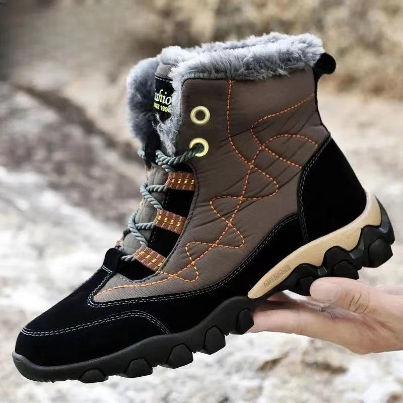 Warm snow boots sports sole high top men's shoes