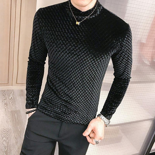 Autumn and winter casual half turtleneck bottoming shirt