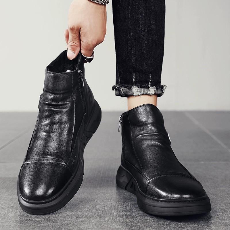 New high top leather casual boots