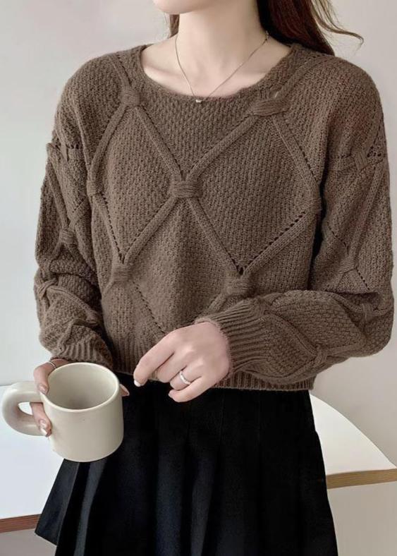 loose two piece knitted sweater set