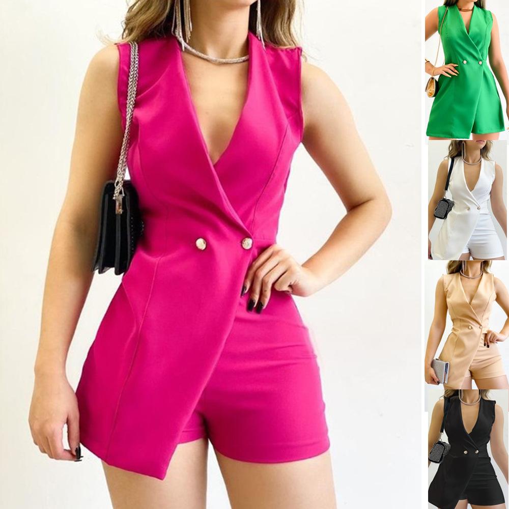 Sleeveless slim fit jumpsuit