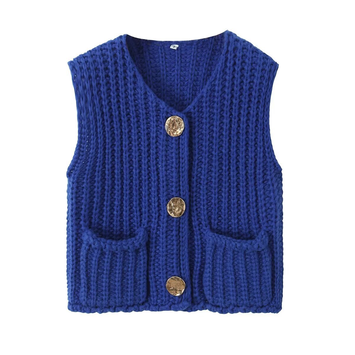 New sleeveless short knitted vest