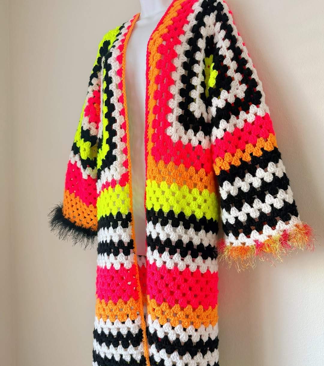 Ethnic style knitted plush shawl jacket