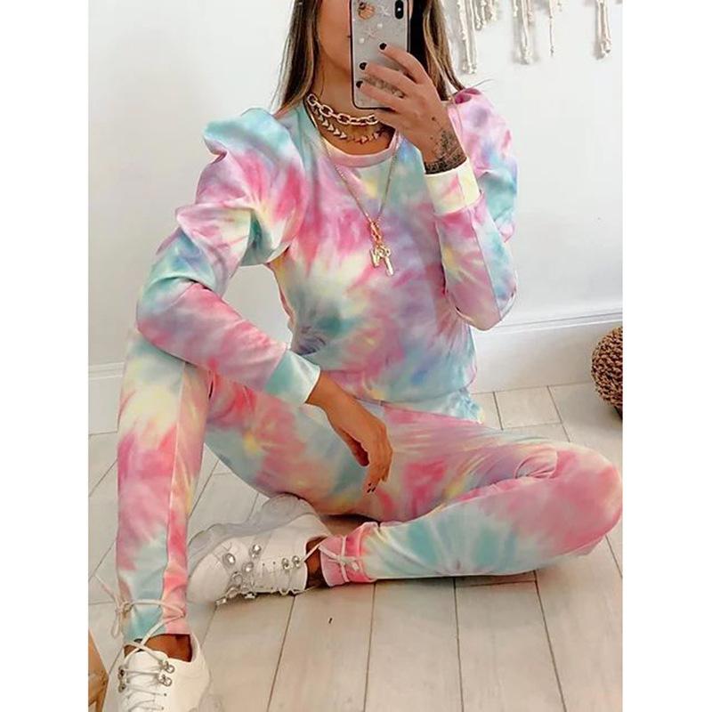 Tie-dye Crew Neck Long-sleeved Sweatshirt