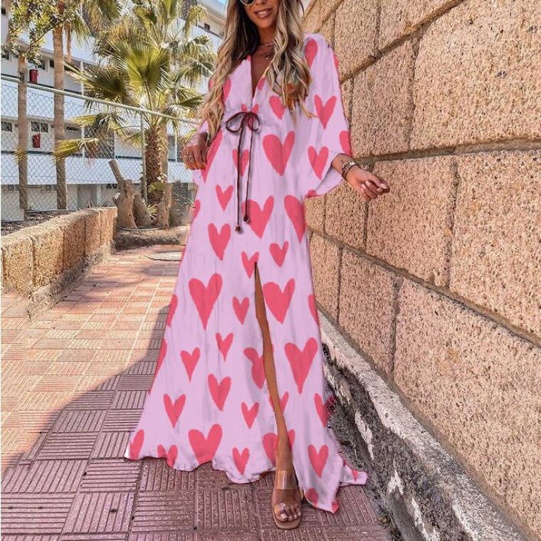 Fashion Printed Bohemian Beach Casual Maxi Dress