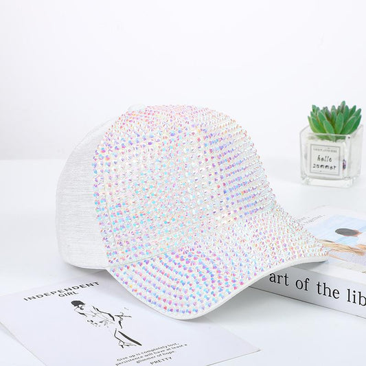 Hand-encrusted diamond baseball cap