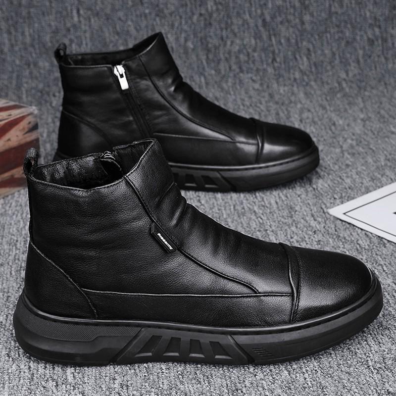 New high top leather casual boots