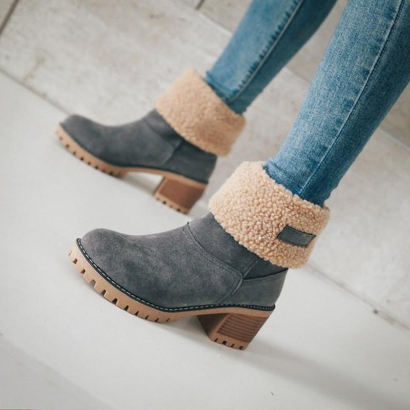 Women's Soft Waterproof Wool Lining Boots