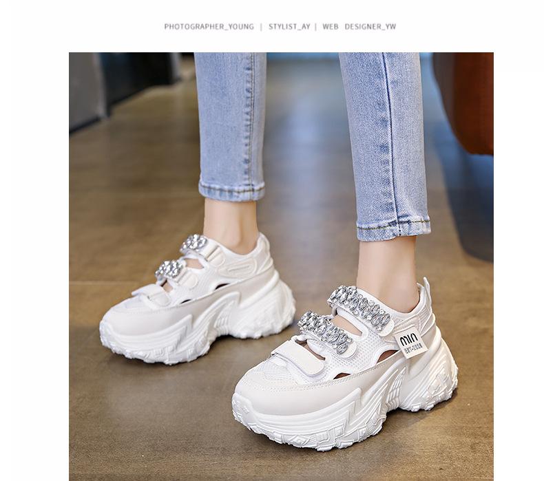 Thick-soled mesh casual sneakers