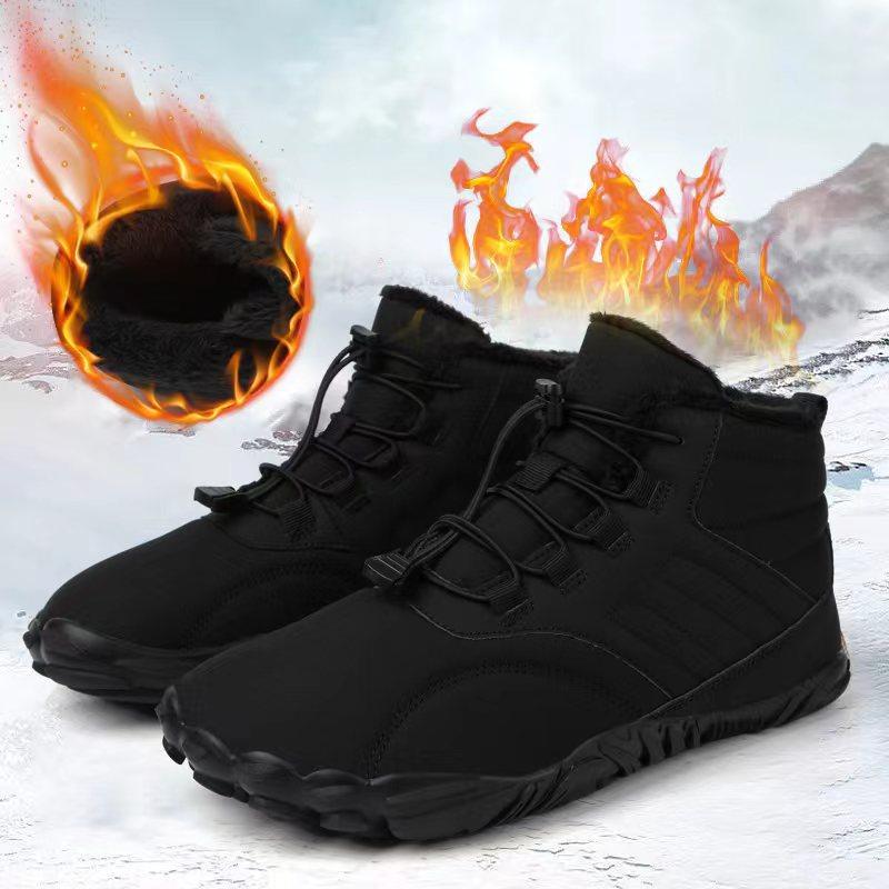 Five-finger outdoor sports cotton shoes plus velvet warm boots