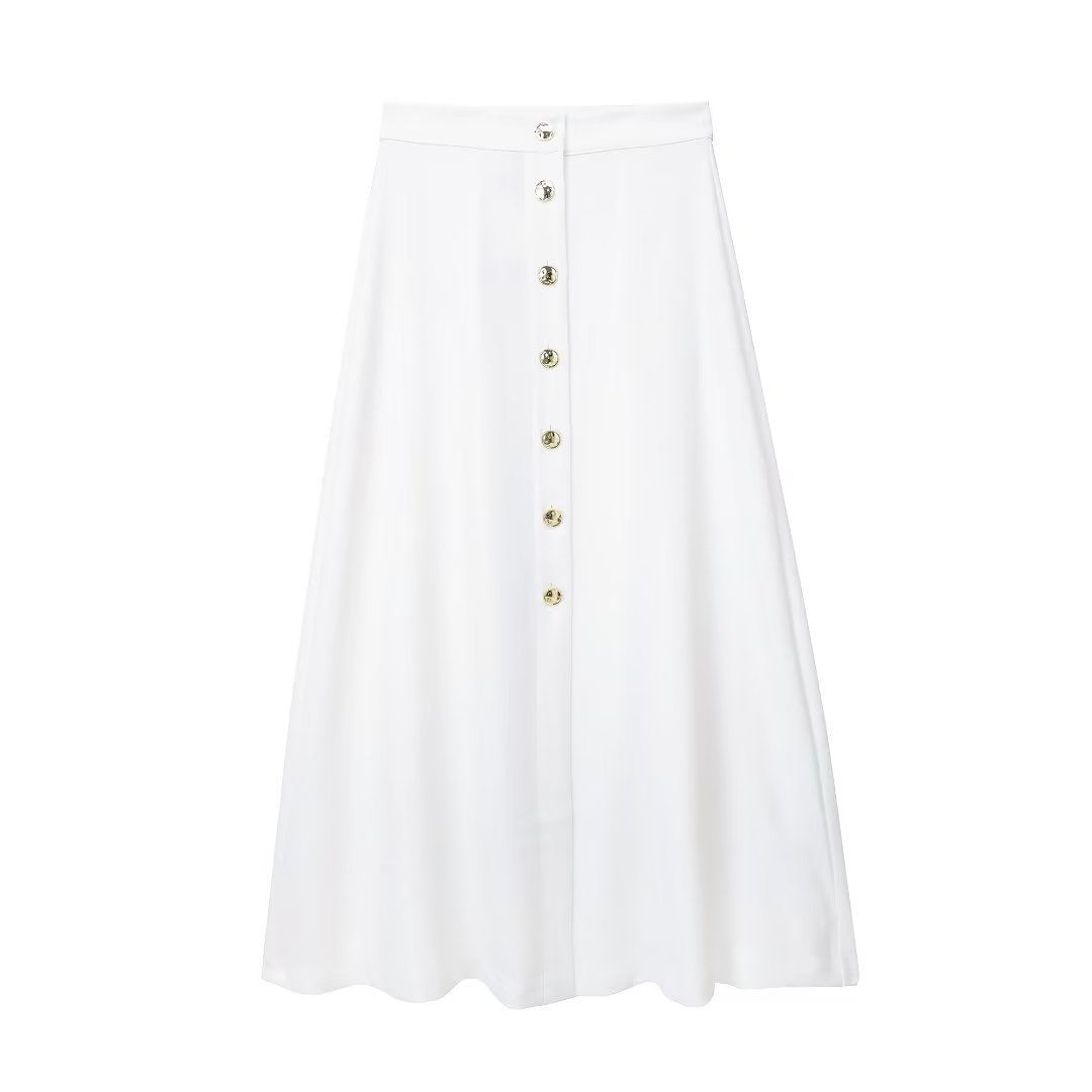 New gold button embellished skirt