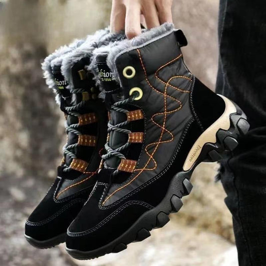 Warm snow boots sports sole high top men's shoes