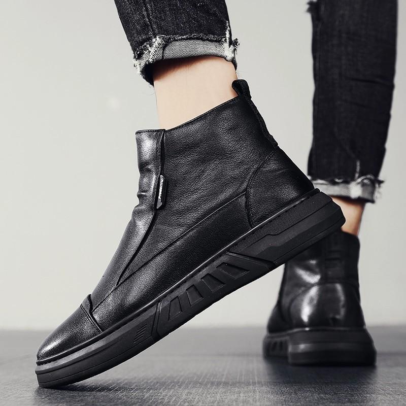 New high top leather casual boots