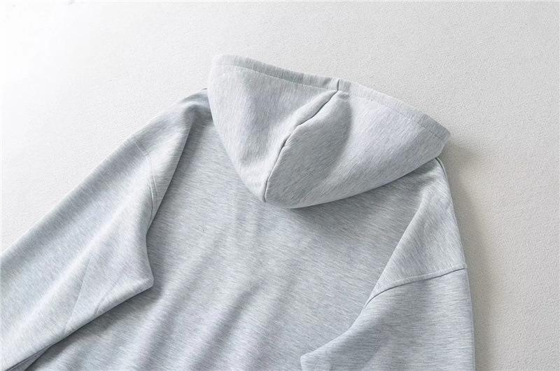 Sports style hooded loose sweatshirt