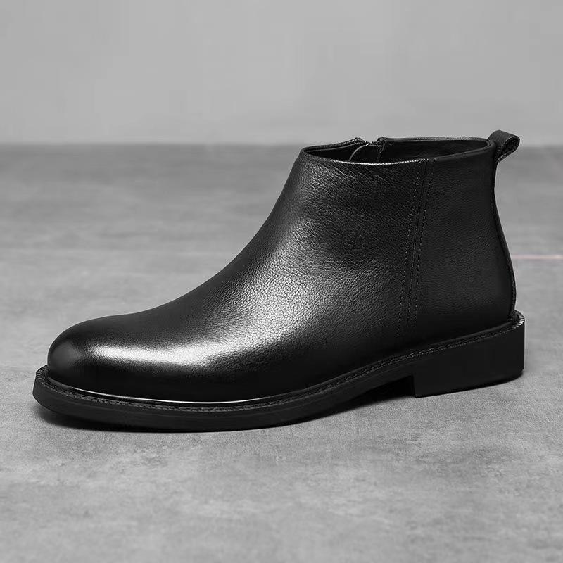 Chelsea men's leather high-top Martin boots