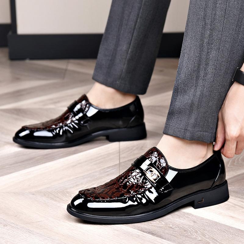 New style glossy leather business casual leather shoes