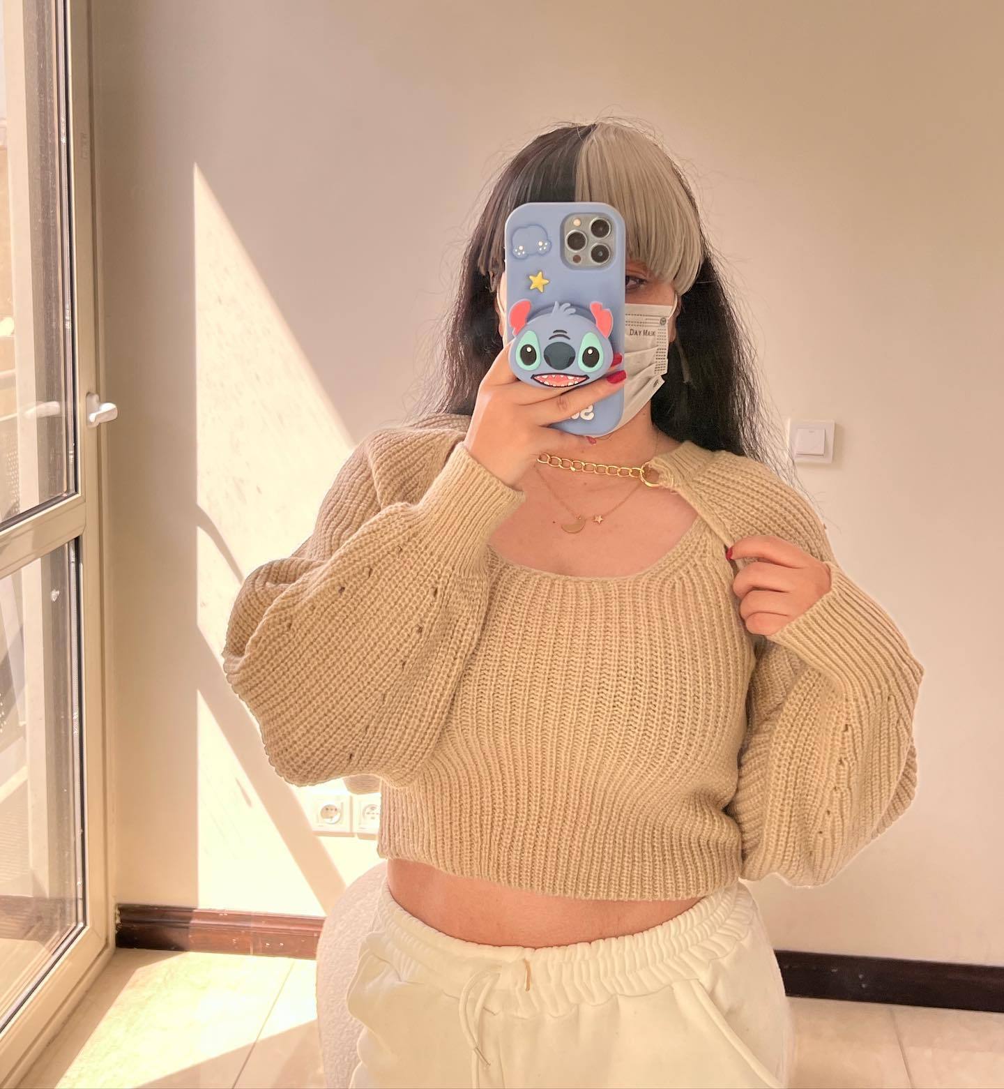 Designer two-piece long-sleeved sweater