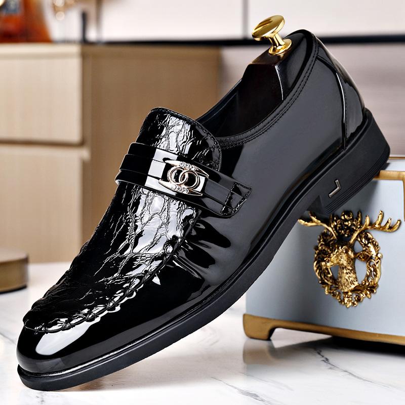 New style glossy leather business casual leather shoes