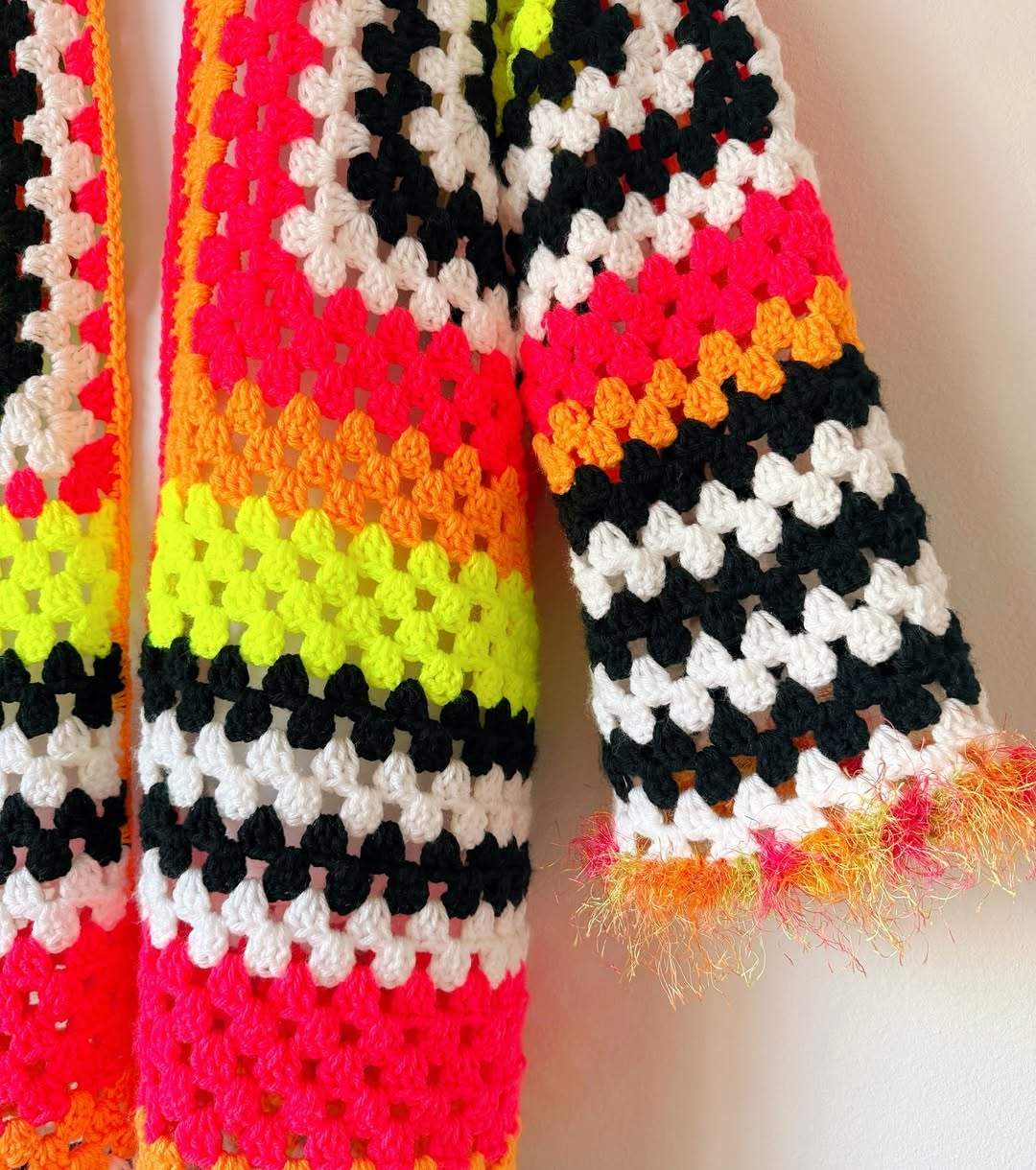 Ethnic style knitted plush shawl jacket