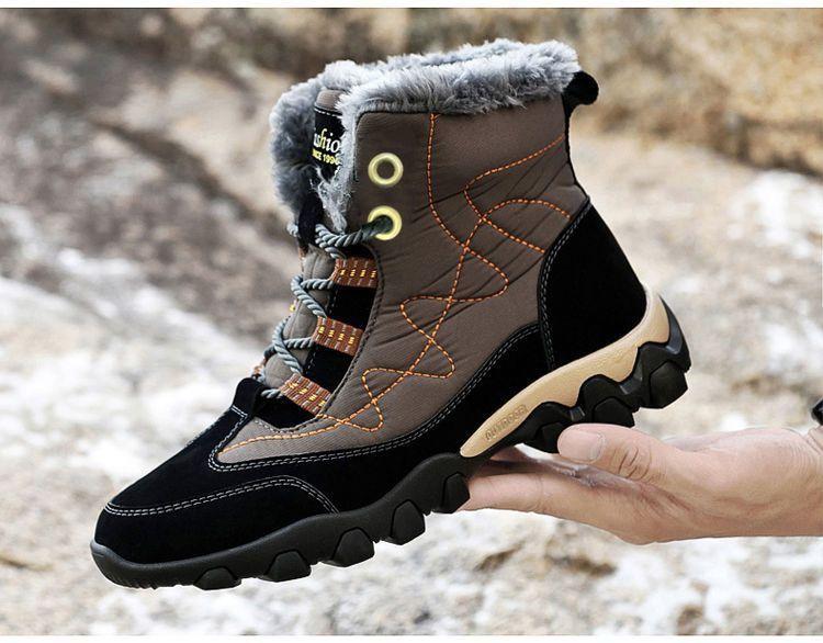 Warm snow boots sports sole high top men's shoes