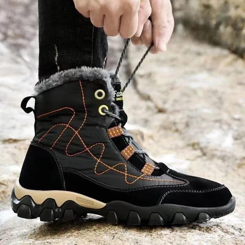 Warm snow boots sports sole high top men's shoes