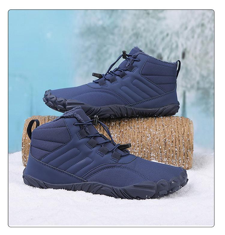 Five-finger outdoor sports cotton shoes plus velvet warm boots