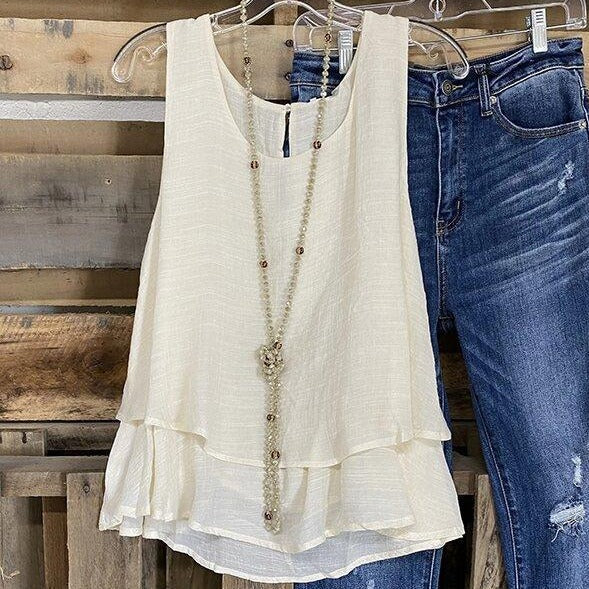 Triple Tiered Boho Tank Top