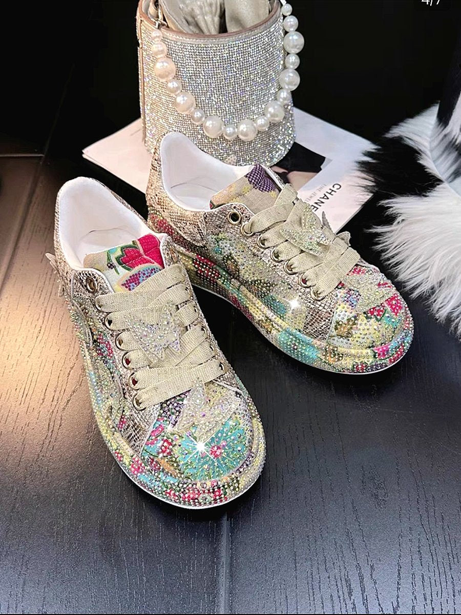 Luxurious diamond-encrusted shoes