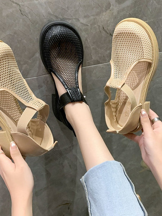 Breathable mesh hollow sandals