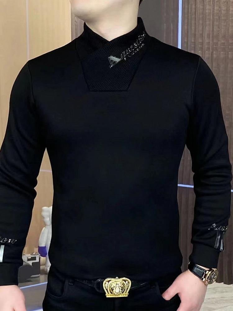 New style half turtleneck fashionable velvet bottoming shirt