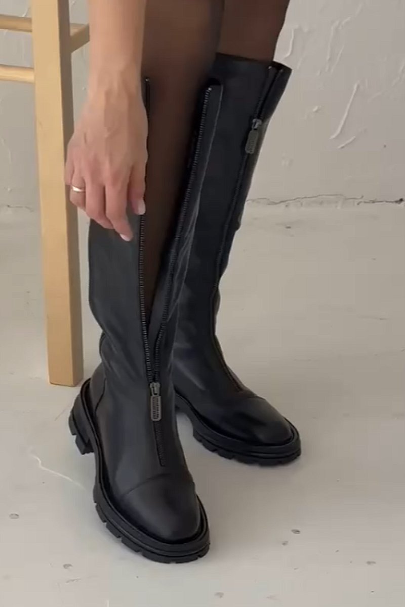 Autumn high zipper women's boots