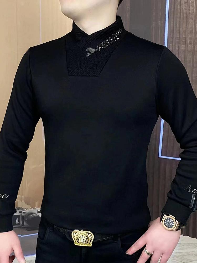 New style half turtleneck fashionable velvet bottoming shirt