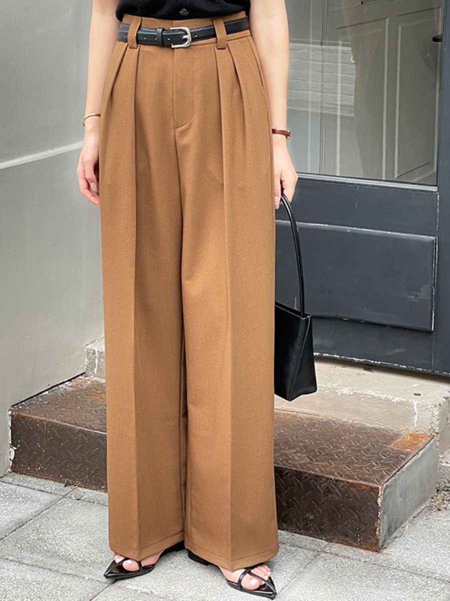 High Waist Straight Pants