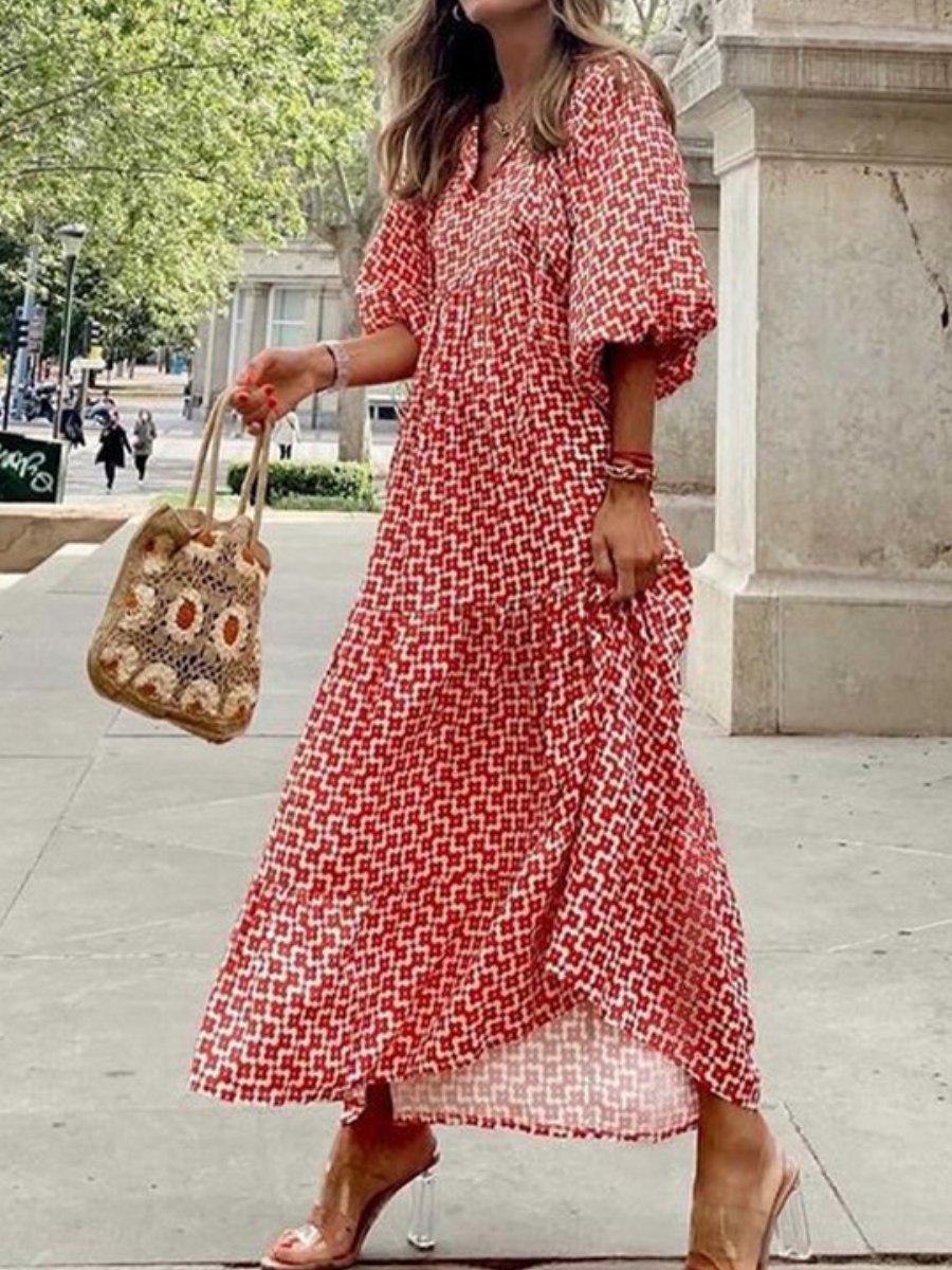 Floral Loose Casual Maxi Dress