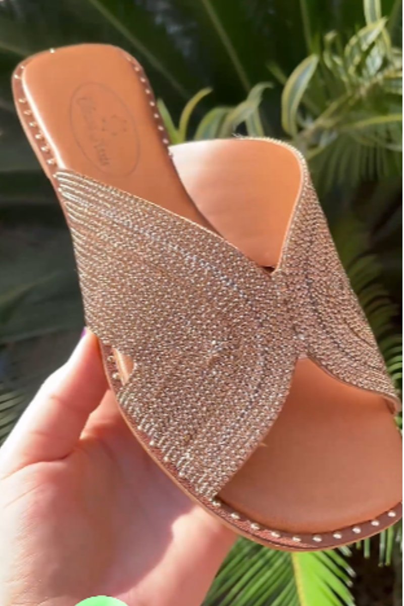 Versatile lightweight rhinestone sandals