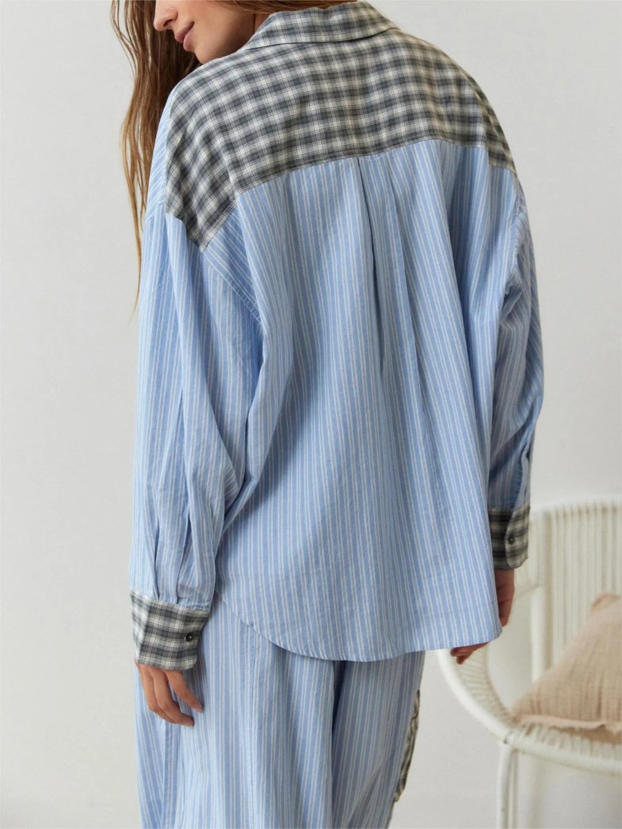 Loose Spliced Pajama Set