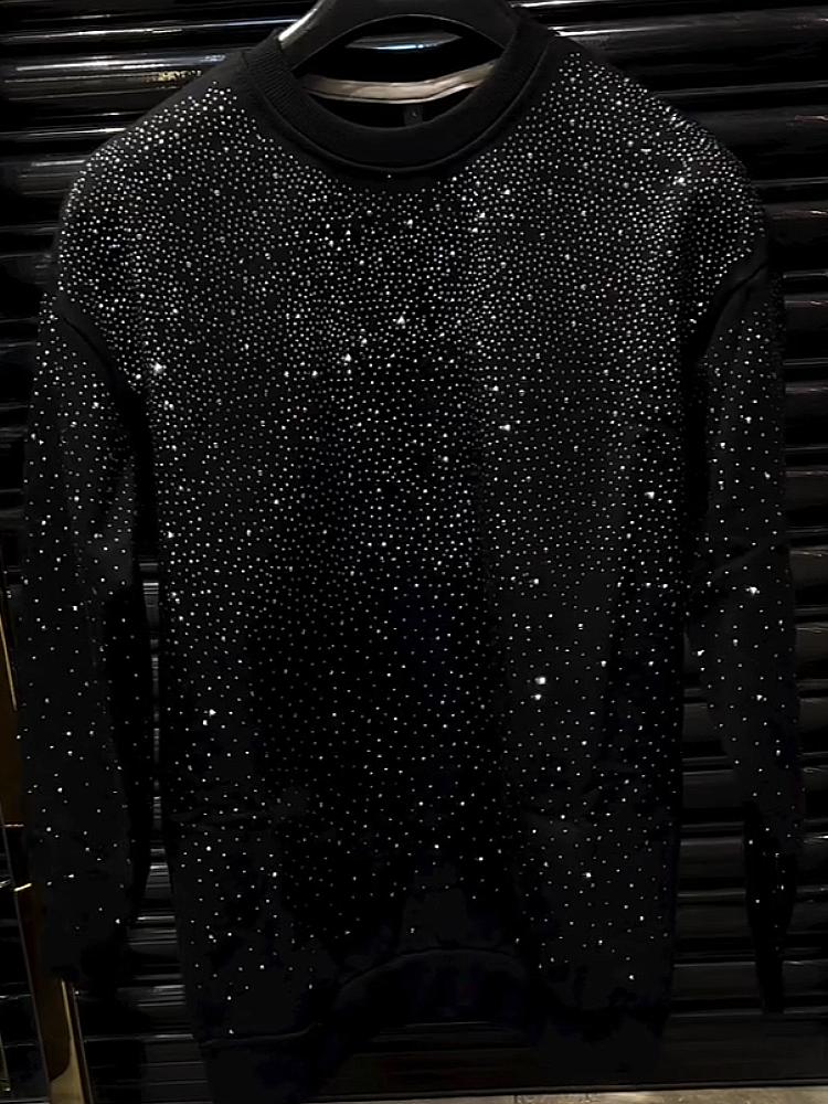 Fashion brand light luxury hot diamond sweatshirt