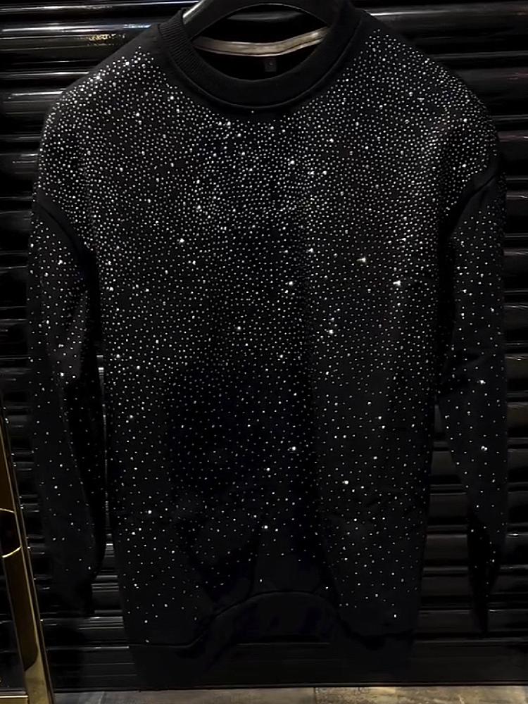 Fashion brand light luxury hot diamond sweatshirt