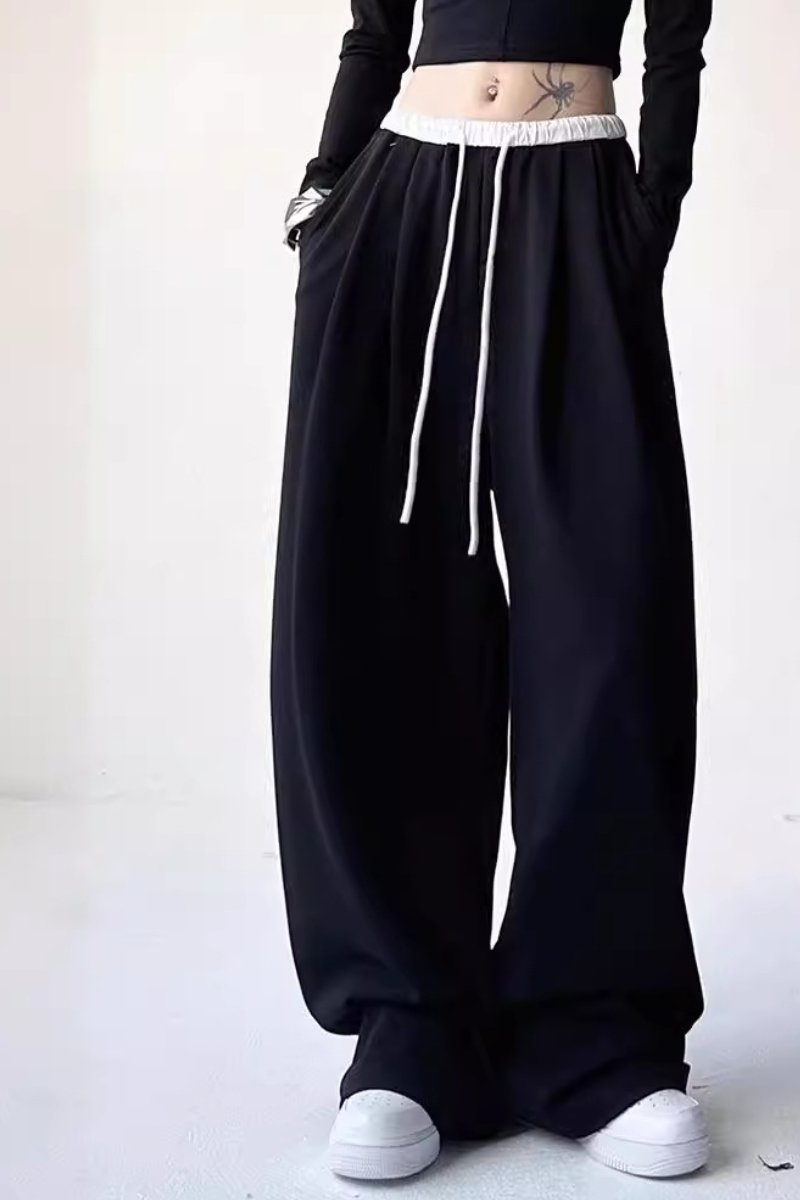 New high waisted loose casual wide leg pants