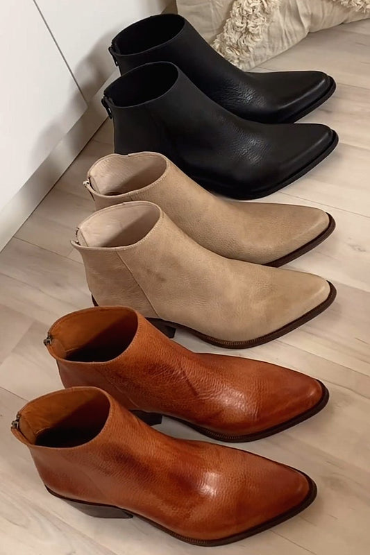 New autumn pointed toe thick heel Chelsea boots