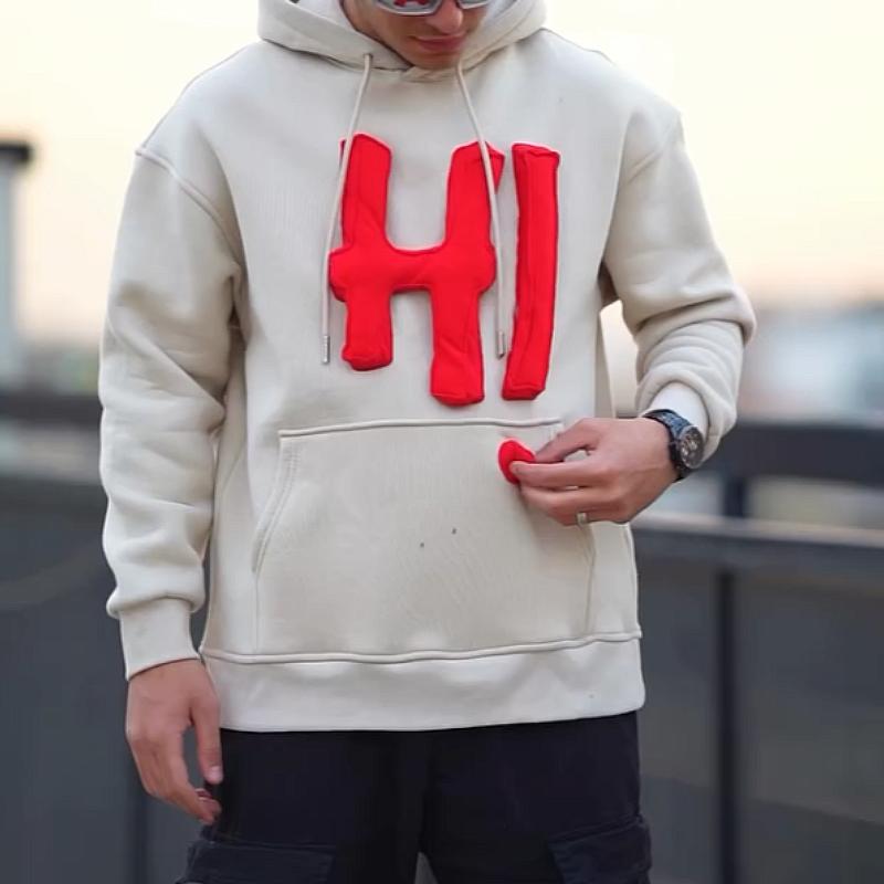 Autumn and winter new creative 3D letter sweatshirt