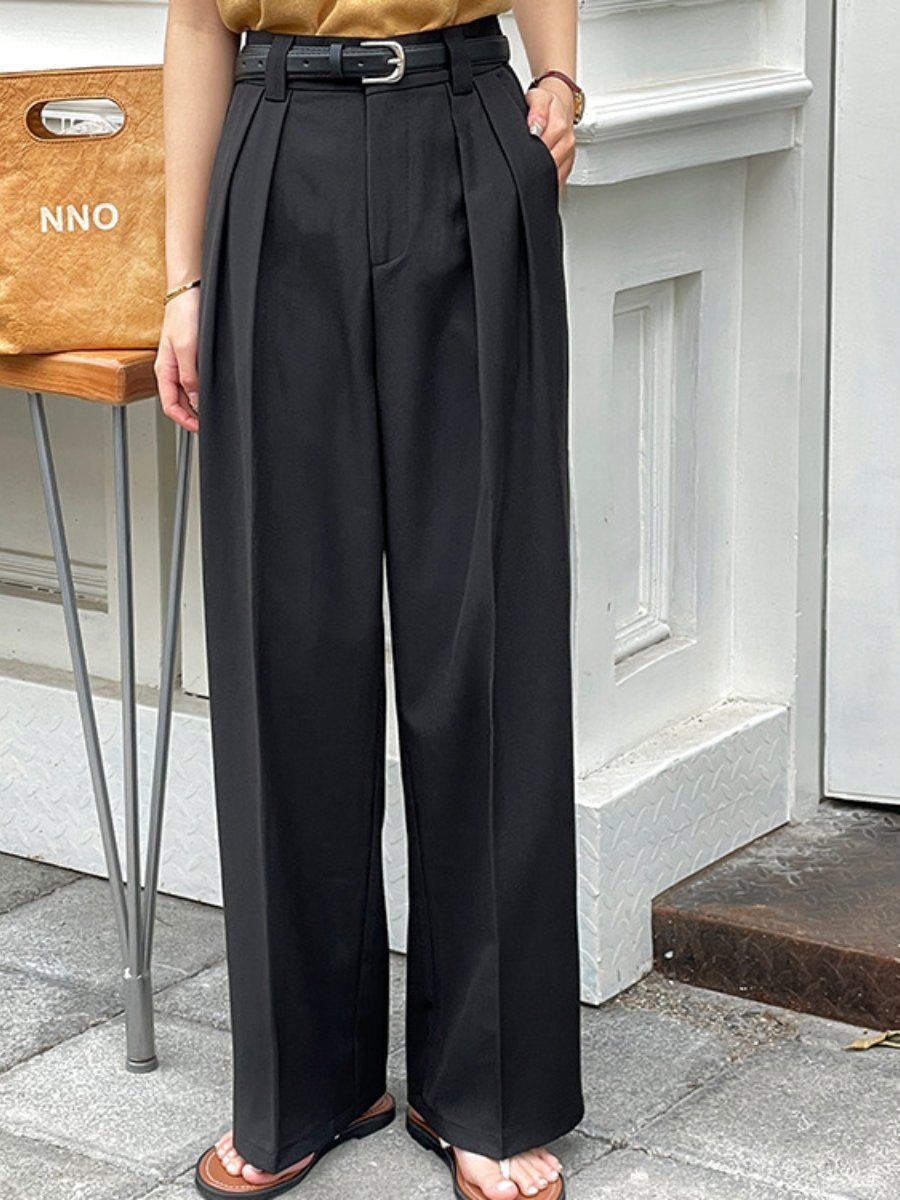 High Waist Straight Pants