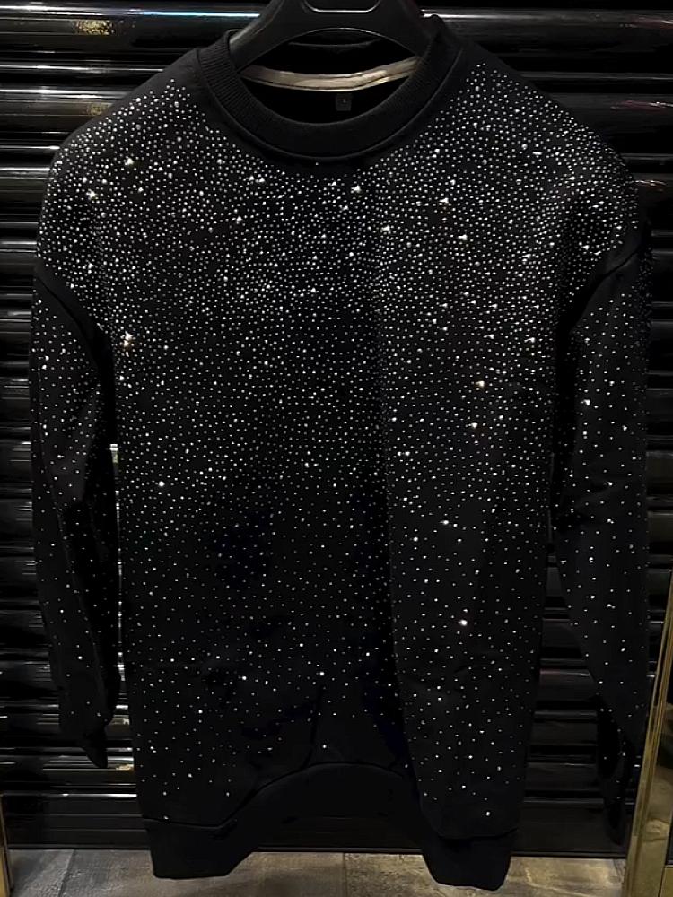 Fashion brand light luxury hot diamond sweatshirt