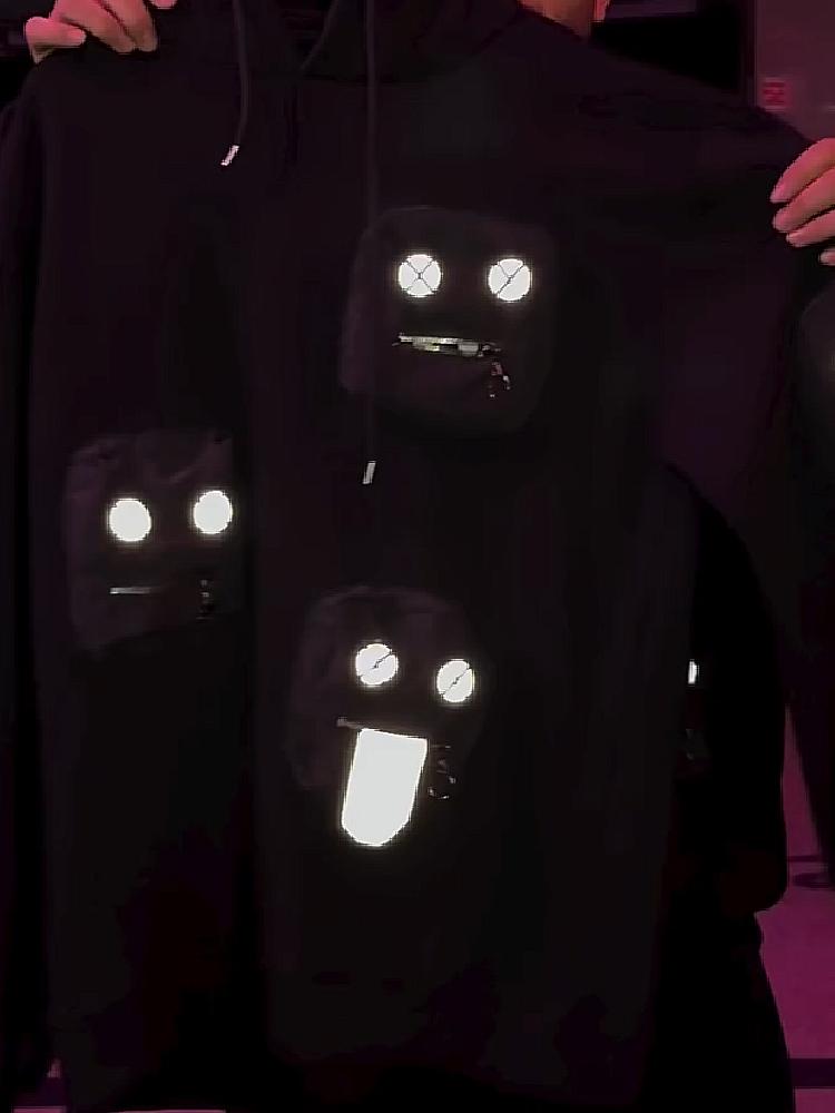 Cotton Devil Face Reflective Sweatshirt